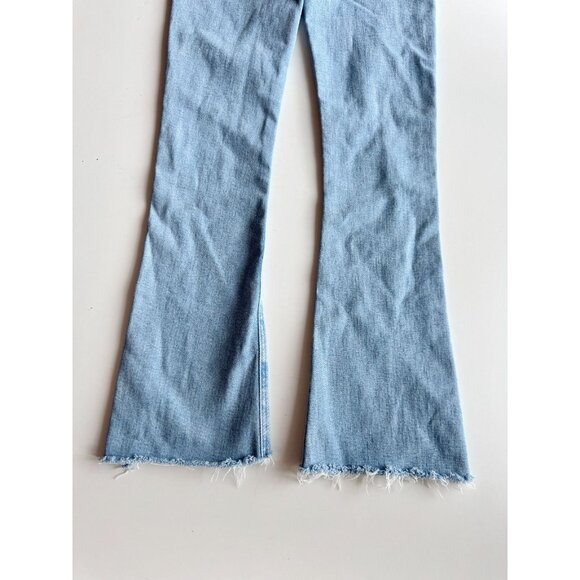 MOTHER The Runaway Step Fray California Cruiser High Rise Bootcut Jeans, Size 24 - Picture 11 of 15